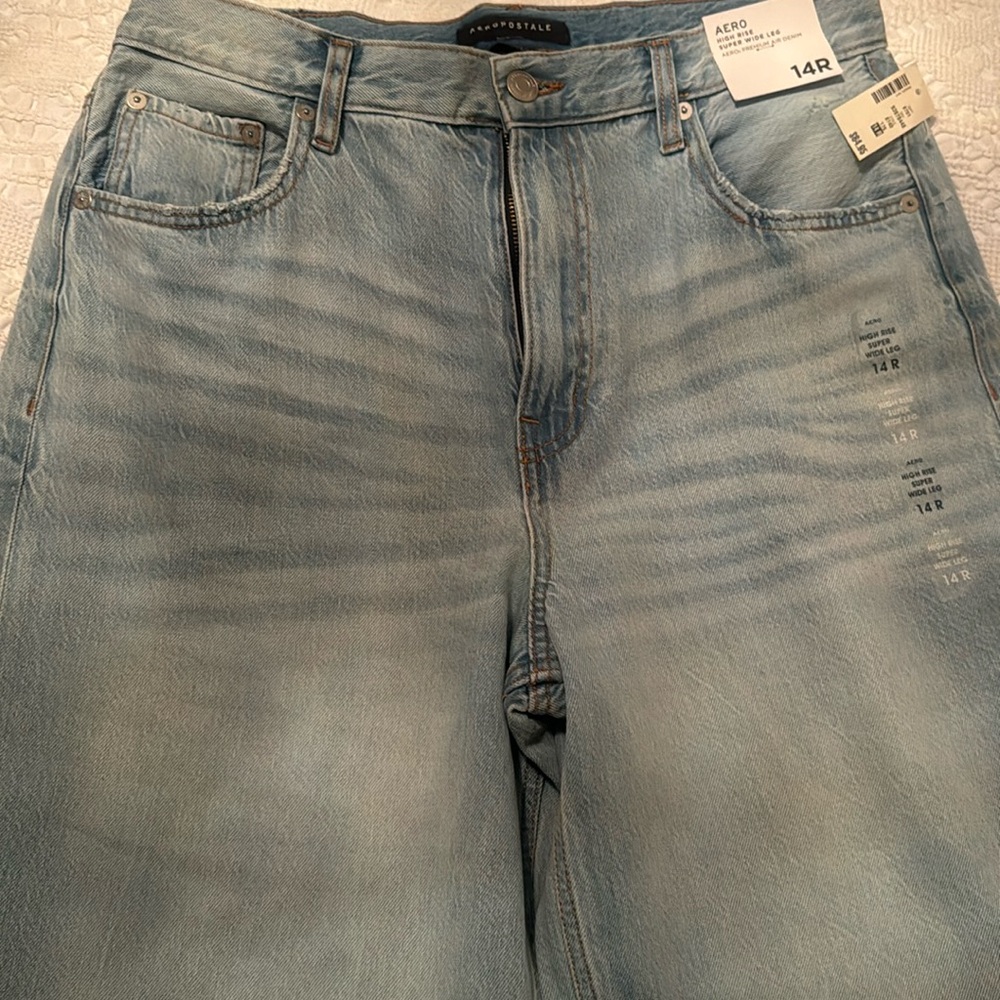 Aero High Rise Super Wide Leg Jeans